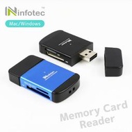 附發票*【鼎立資訊 】infotec CD101 多合一記憶卡鋁合金讀卡機(現貨可店取) 讀卡機 記憶卡 四插槽 多合一