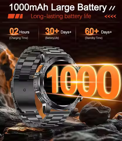 2025 New T-Rex 3 Ultra Smart Watches Men 1.7-inch AMOLED Screen 5ATM Waterproof 1000mAh Battery 100+