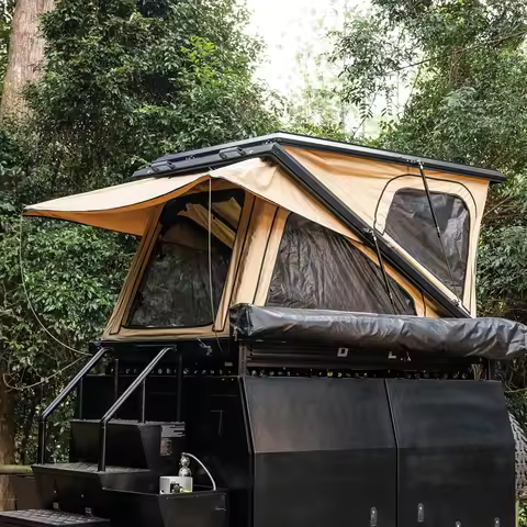 China New Fashion Design Tent Rooftop 4WD New Style Aluminum Z-shape hard shell roof top tent For 4x