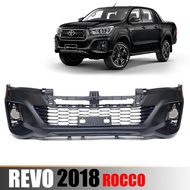 กันชนหน้า กันชน ด้านหน้า สำหรับ โตโยต้า รีโว้ ร็อกโค TOYOTA REVO ROCCO ปี 2018-2019 สีดำ จำนวน 1 ชิ้