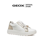 GEOX รองเท้าผ้าใบผู้หญิง รุ่น D GRAISY - WHITE/LT TAUPE FW24 (D46XFGC1ZH6F_F4WTBR)