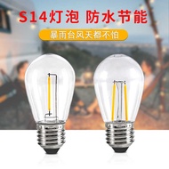 S14 PC Small Ball Bulb Screw E26led Filament Lamp Outdoor Landscape Camping String Light Bulb