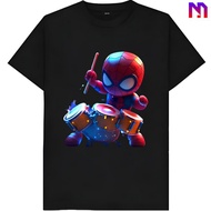 Unisex Men's Women's Kids Adults Super Hero Marvel Spiderman Spidermen Drum Drummer 3D 3D Tri Three 