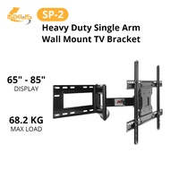 SP-2 / 65" - 85" TV Mount / Heavy Duty Single Arm TV Bracket / Wall Mount / Swivel Full Motion