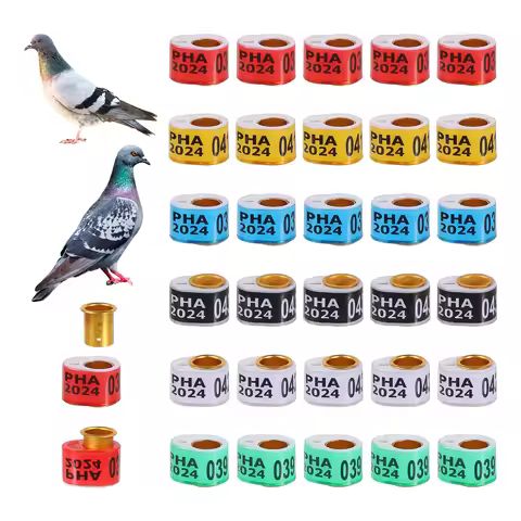 20pcs PHA 2025 Foot Ring Racing Pigeon Outdoor Training Bird Accessories Inner Diameter 7.5mm Pigeon