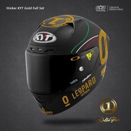 × Sticker Helm KYT Leopard Full Set Gold