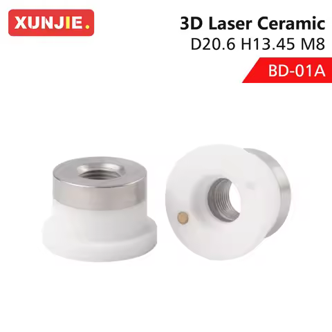XUNJIE 10PCS/Lot Bodor 3D Laser Ceramic BD-01A M8 D20.6mm H13.45 Nozzle Holder For Bodor Laser Tube 