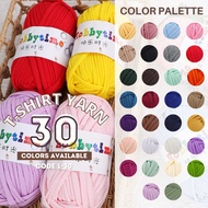 Ready Stock 100G T-shirt Yarn Cloth Yarn Crocheted Candy Colors Sewing & Knitting Supplies for Bag B