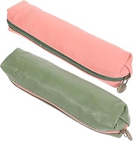 NOLITOY 2pcs Pencil Pouches Pencil Bags Pencil Boxes Pencil Cases Pen Case Pencil Pouch for Women Pencil Case Aesthetic Pencil Pouch Small Pen Pouch Pu Leather Simple Student Pen Holder