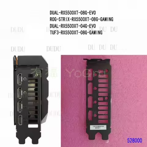 D DUAL-RX5500XT-O8G-EVO FOR ASUS IO I/O SHIELD Back Plate BackPlate