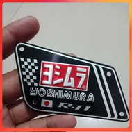 Yoshimura r11 embossed exhaust emblem brand