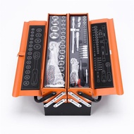 Spanner Set Metal Tools Tool Box Cantilever 5 Tier 85 pcs Vanadium Steel Sets Rachet Lengkap Kotak S