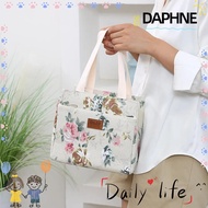 DAPHNE Floral Print Lunch Bag, Thermal Handbag Thickened Thermal Insulation Bag,  Large Capacity Wat