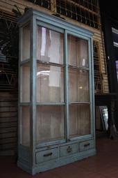 日據 柑仔店 玻璃展示櫃  原件 台灣檜木