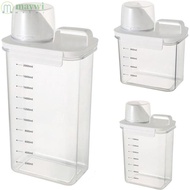 MAYWI Washing Powder Dispenser, Airtight with Lids Detergent Dispenser, Multi-Purpose Transparent Plastic Laundry Detergent Storage Box Laundry Room Accessories