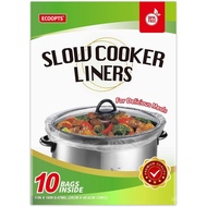 ECOOPTS Slow Cooker Liners Disposable Cooking Bags Small Size Pot Liners Fit 1QT to 3QT Suitable for
