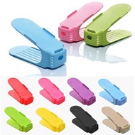 Set Of 10 Double Layer Shoe Space Saver Multicolor