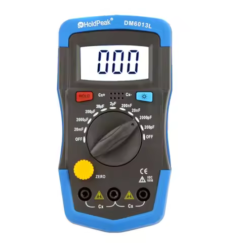1999 Counts Digital Capacitance Meter 0.1pF To 20000uF Portable Electronic Capacitor Tester LCD Back