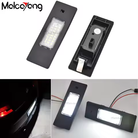 2Pcs Error Free LED License Number Plate Light 63267165735 63267193294 For BMW 1-Series E81 E87 3 5-