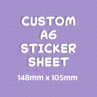 (CHAT FIRST) Custom Sticker Sheet Printing A6 size
