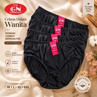 (6pc) CD Golden Nick 937 Black | Panties Golden Nick Black Basic MaxiWanita - Kshop