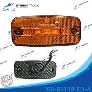 BUS M10B AMBER/RED/WHITE LED SIDE LAMP 24V E-MARK