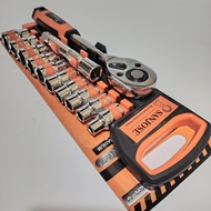 SANJOSE Kunci shock set 12 pcs 8-24 mm 1/2" 6 pt / Kunci Sok Ratchet ( BAYAR DITEMPAT ) Kunci pas ri