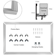 4.9cm Deep Silver Aluminum alloy Floating Frame for 40x60cm 30x40cm 40x50cm Oil Painting DIY Frame C
