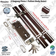 Handle pintu rumah ( isi 2 ) set kunci panjang 35 cm 45 cm 60 cm / Gagang pintu rumah satu set kunci