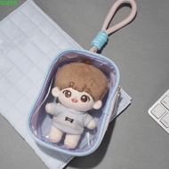 SDEER Doll Storage Bag, Clear Zipper 10cm Transparent Doll Bag, Dolls Walking Bag Display PVC Portab