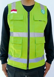 Terbaru Rompi Safety First Proyek K3 Pria Keren Bahan American Drill Tebal Kualitas Premium Varian W