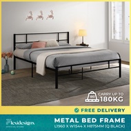 Bed Frame / Single / Super Single / Queen Metal Bed frame / Solid Steel Structure Bedding / Katil Besi / Budget Bed Product Malaysia / flexidesignx - GINA