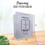 PUTIH HITAM White PAPER BAG WITH GOLD/BLACK SCREEN PRINTING - ASUL SOUVENIR PAPER BAG WEDDING BABYBO