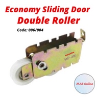 006/004 Sliding Door Heavy Duty Double Roller Economy 25mm VSP [FREE SCREW] (Adjustable Roda Pintu)