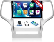 [4+128G] Android 15 Car Radio Stereo for Jeep Grand Cherokee WK 2008-2013 with Wireless Carplay&Andr