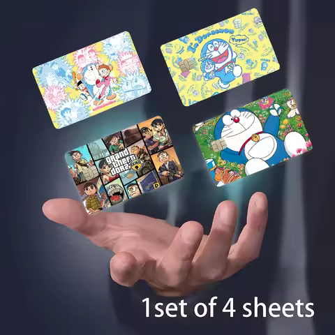 Doraemon2024 Anime Cartoon Skin Stickers Film Tape Case For Big Credit Debit Card Front Side