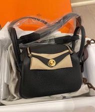 全新愛馬仕 Hermes mini lindy 黑金