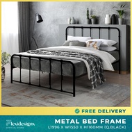 Metal Bed Frame Single / Queen Size Design Bed Solid Flexidesignx DUMEE