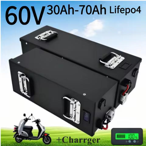 Lifepo4 Battery 60V 50Ah-70Ah for 2KW-3000W Vehicle Snowmobile Golf Cart - High Capacity 40Ah 30Ah N