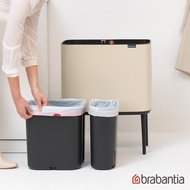 Brabantia BO系列-時尚按壓式垃圾桶11+23L-月牙白(2024新色)