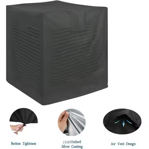 Outdoor Square AC Cover Waterproof Dustproof Vertical Air Conditioner Protector