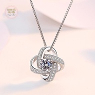 [HCM]Dây chuyền nữ mặt hoa 4 cánh DC80 S925