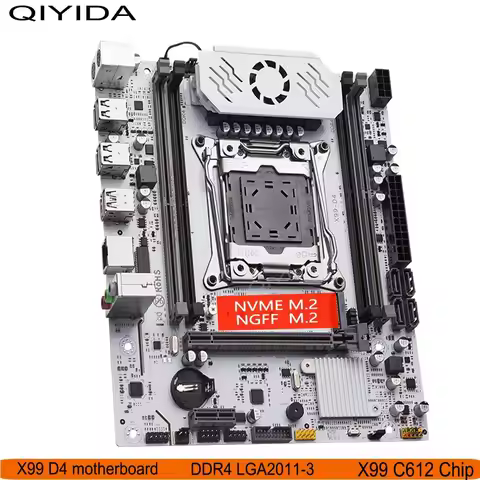 QIYIDA X99 Motherboard DDR4 RAM Support LGA 2011-3 Xeon E5 V3 V4 NVME M.2 Slot Processor X99 C612chi