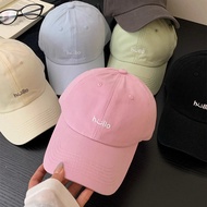 Soon Online Hat Female Letter Small Fresh Embroidery Sweet Cute Baseball Cap Spring Summer Travel Gi