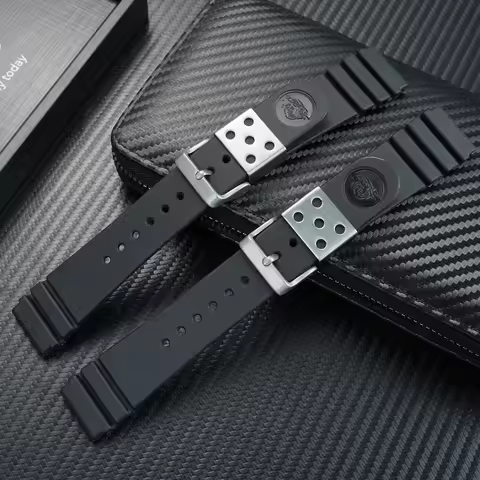 22mm Silicone watch Strap For Seiko No. 5 Diving 007 Water Ghost Canned Watchband SRP601J1/599J1/605
