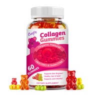 Catfit Multi Collagen Gummies Type 1,2,3,5 &amp; 10 with Biotin for Hair Growth, Skin, Nails | Anti Aging | Skin Care | Peptide with Vitamin C + Zinc for Women &amp; Men