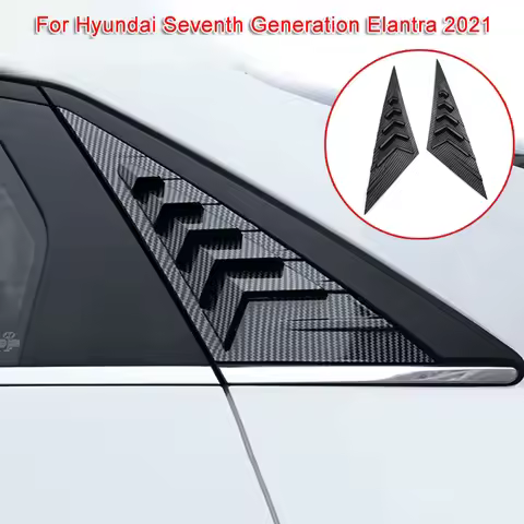 2pcs/set Rear Side Blinds Triangle Stickers for Hyundai Seventh Generation Elantra 2021