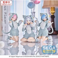Sega Re:Zero Pack Rem Ram Emilia Sitting Figure