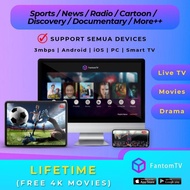 FantomTV Lifetime/1 Tahun (FREE 4K Movies) LiveTV/Movie/Series/Android/iOS/Windows/Tablet//Netflix