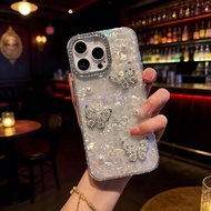for iPhone 16 17 15 14 13 12 11 Pro Max 6 6S 7 8 Plus X XS Max XR Butterfly Clear Phone Case